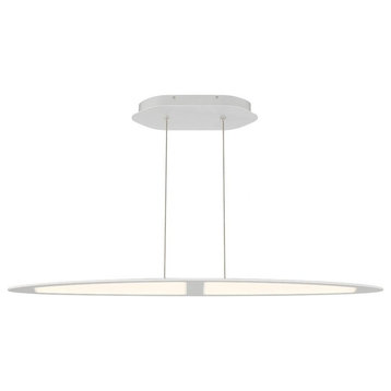 Contemporary Linear LED Chandelier Frosted Acrylic - 0.25 x 5.5 inches