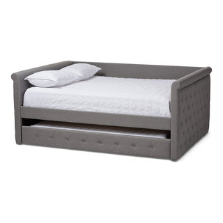 Alena Fabric Full Daybed With Trundle Transitional Daybeds