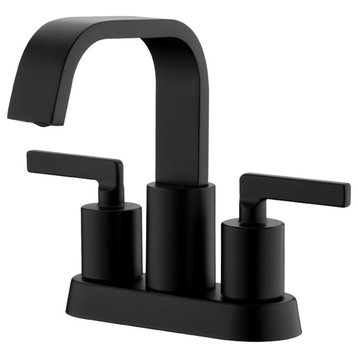 Luxier MSC14-T Single-Handle Bathroom Faucet With Drain, Matte Black