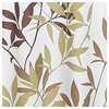 iDesign Leaves Fabric Shower Curtain, 72"x72", Brown