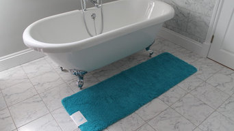 Teal Bath Mat - White/Grey Bathroom