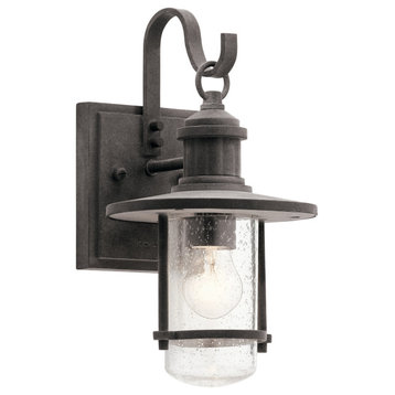 Kichler 49191 Riverwood 1 Light 12.5"H Outdoor Wall Sconce - Weathered Zinc