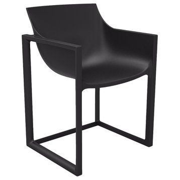 Vondom Wall Street Outdoor/Indoor Dining Chair, Black