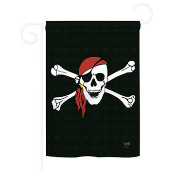 Pirate Red Bandana 2-Sided Impression Garden Flag