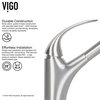 VIGO Pull-Out Spray Kitchen Faucet, Stainless Steel, With Deck Plate