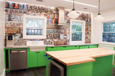 Eclectic kitchen photo in Houston