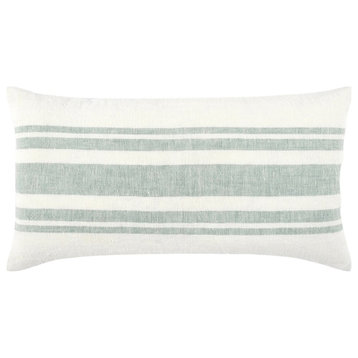 Kosas Home Portola 14x26" Transitional Fabric Throw Pillow in Eucalyptus Green