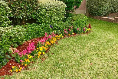 Inspiration for a traditional landscaping in Houston.