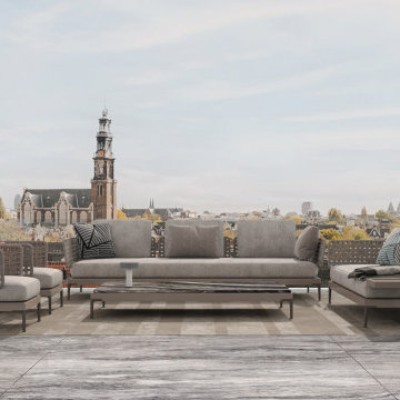 Roof terrace with views over the city