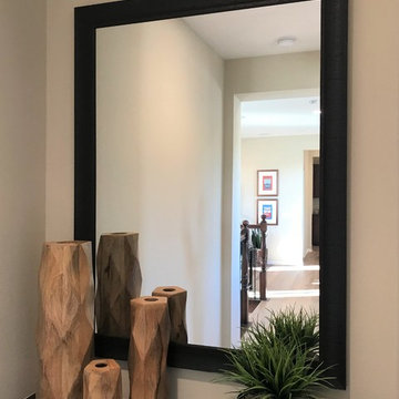 Lodge Textured Distressed Framed Wall Mirror Dark Espresso