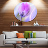 Single Lotus Flower, Modern Flower Round Wall Art, 23"