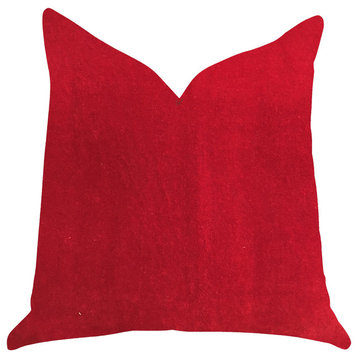 Amber Rose Luxury Throw Pillow in Red  , 16"x16"