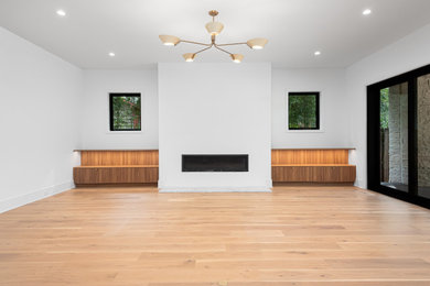 Living room - transitional living room idea in Charlotte