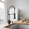 VIGO Edison Pull-Down Kitchen Faucet, Stainless Steel/Matte Black
