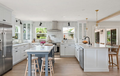 Before and After: 4 White Kitchens With Contrasting Islands