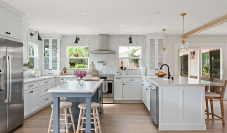 Before and After: 4 White Kitchens With Contrasting Islands