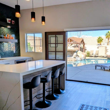 Wet Bar Opening to the Grotto Pool