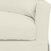 Stetson Skirted Sofa, Creamy White Velvet