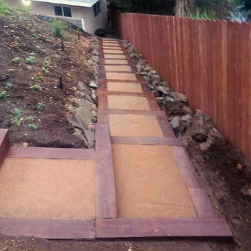 Redwood and Decomposed Granite Steps