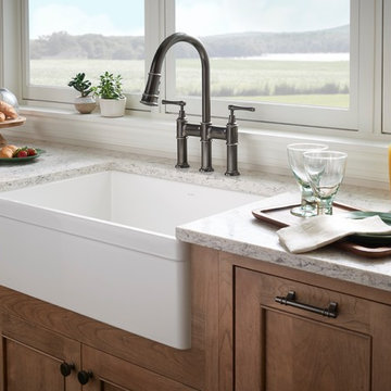 Fireclay Single Bowl Farmhouse Sink, White