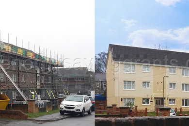 External Wall Insulation on block of flats in Penarth, South Wales