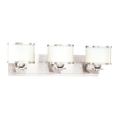 Basking Ridge 3 Light Bath Bracket, Polished Nickel