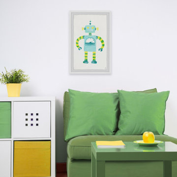 "Eccentric Robot" Framed Painting Print