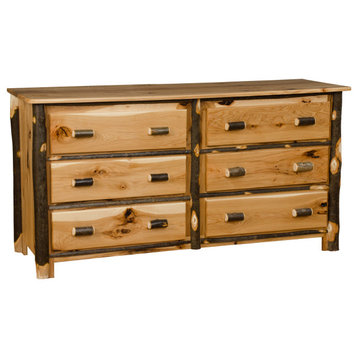 Hickory Log Dresser, 6-Drawer