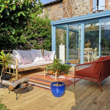 Aménagement d'une terrasse colorée