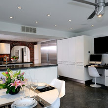 Desk in kitchen