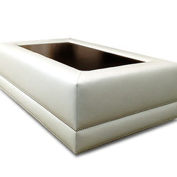 Varick Wood Insert Ottoman - Footstools And Ottomans