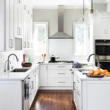 High ceiling with tall cabinets