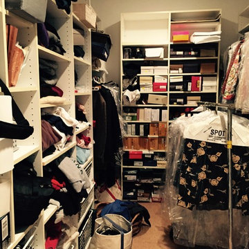 Organizing master closet