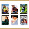 Gold Collage Picture Frame - 6 openings for 5X7 photos