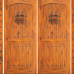 Double Door with Two Sidelites External Prehung Alder,, Speakeasy - Front Doors