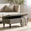 GDF Studio Logan Gray Fabric Storage Ottoman