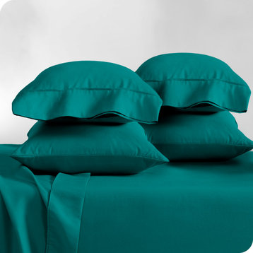 Bare Home Microfiber Pillowcases - Multi-Pack, Emerald, Standard, Set of 4