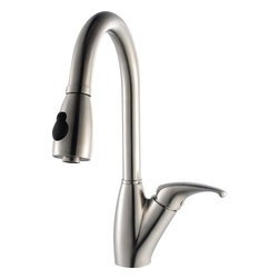 Kraus KPF-2120 Single Lever Stainless Steel Pull Out Kitchen Faucet - Kitchen Faucets