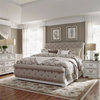 Magnolia Manor White King Uph Sleigh Bed