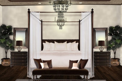Inspiration for a contemporary bedroom remodel in Tampa