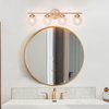 LALUZ 4-Light Matte Gold Modern and Contemporay Bathroom Vanity Light Bar