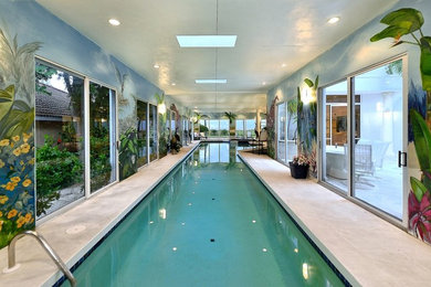 Casey Key Indoor 78 foot lap pool and spa