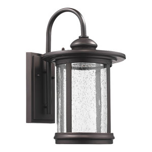 Yosemite Home Decor 5271VB Anita 1-Light Outdoor Wall Sconce with Clear Beveled Glass Shade