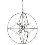 Z-Lite - Z-Lite 452-30BN Cortez - 30" Eight Light Pendant - The unique inner star design suspended within an OCortez 30" Eight Lig Brushed Nickel *UL Approved: YES Energy Star Qualified: n/a ADA Certified: n/a  *Number of Lights: Lamp: 8-*Wattage:60w Candelabra Base bulb(s) *Bulb Included:No *Bulb Type:Candelabra Base *Finish Type:Brushed Nickel