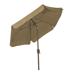 FiberBuilt Umbrellas LLC - FiberBuilt Umbrellas 7.5 Foot Hexagonal Beige Champ Bronze Garden Umbrella - Outdoor Umbrellas