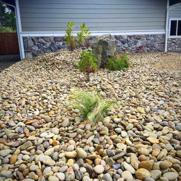 Xeriscape Install With Dry Creek + Low Water Plantings