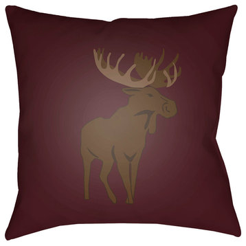 Moose Pillow 18x18x4