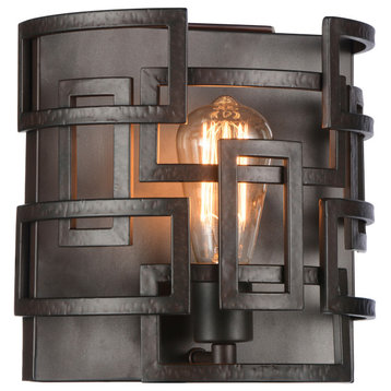 Litani 1 Light Wall Sconce With Brown Finish