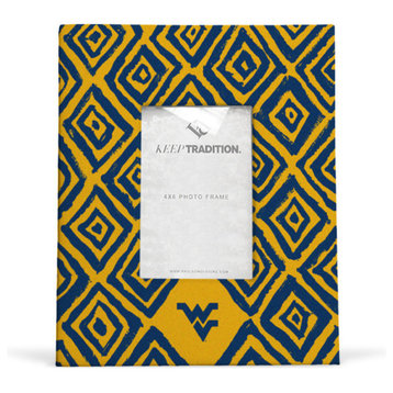 WV Mountaineers Diamond Picture Frame With 4"x6" Photo Insert