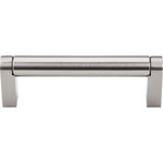 Top Knobs - Pennington Bar Pull 3 3/4" (c-c) - Brushed Satin Nickel - Length - 4 3/8", Width - 1/2", Projection - 1 3/8", Center to Center - 3 3/4", Base Diameter - W 1/2" x L 3/8"